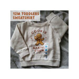 Cookie Baking Crew Gingerbread man Sweatshirt, 12 months by Roots & Threads
